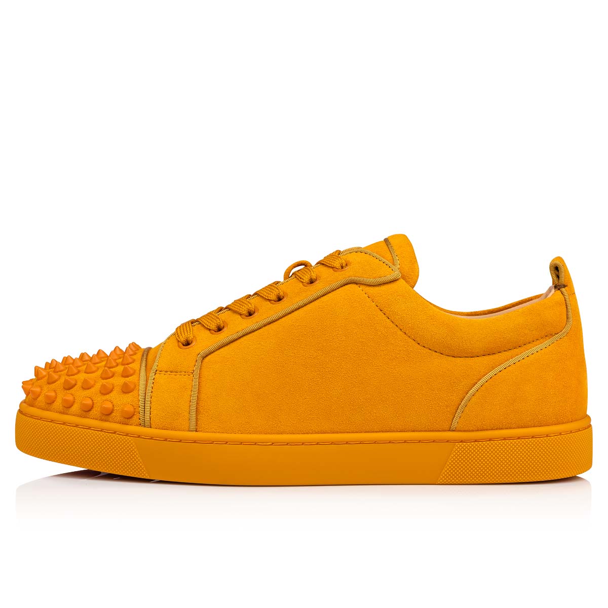 Yellow Men's Christian Louboutin Louis Junior Spikes Low Top Sneakers | sZXpFl9V