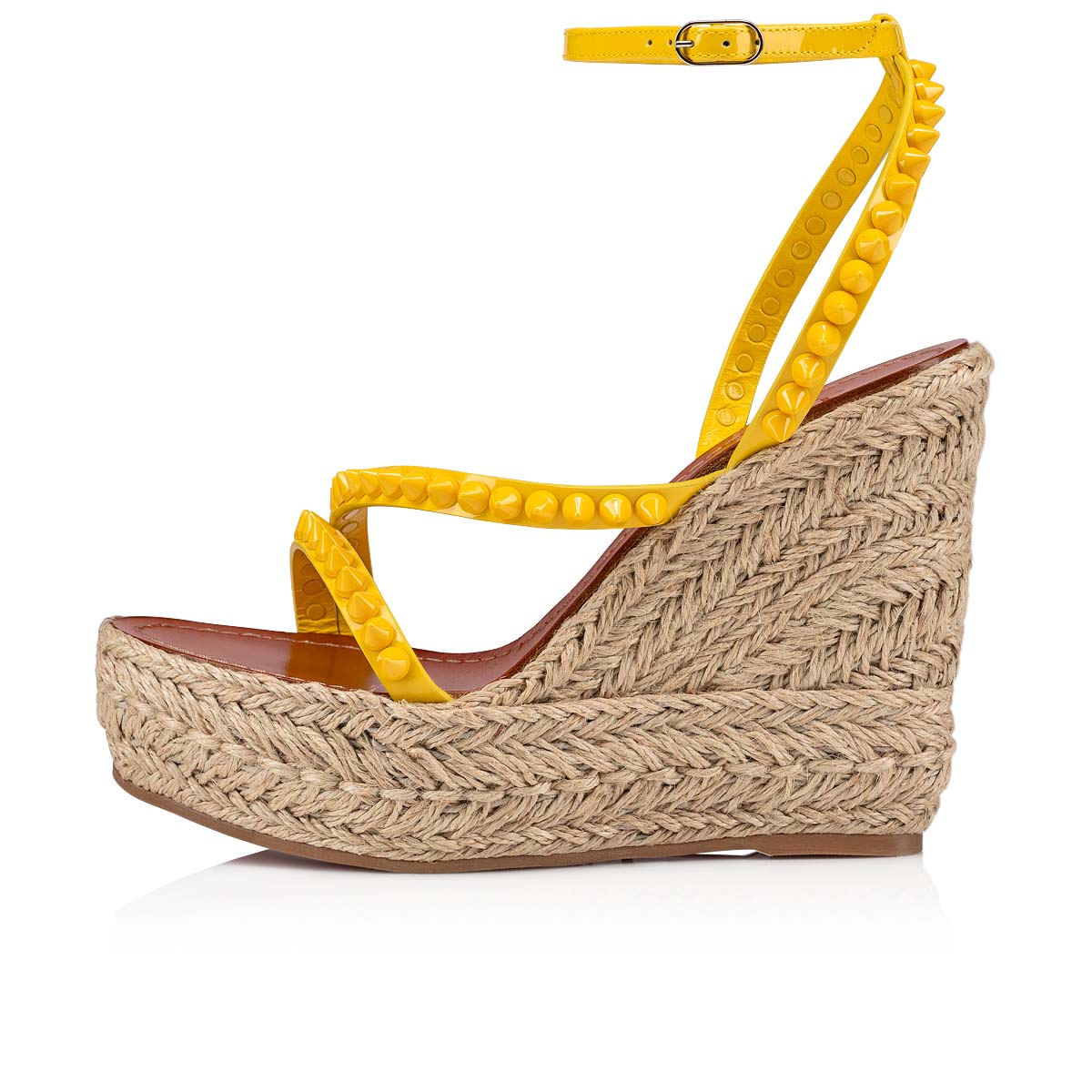 Yellow Women's Christian Louboutin Mafaldina Zeppa Espadrilles | OoU9zN7o