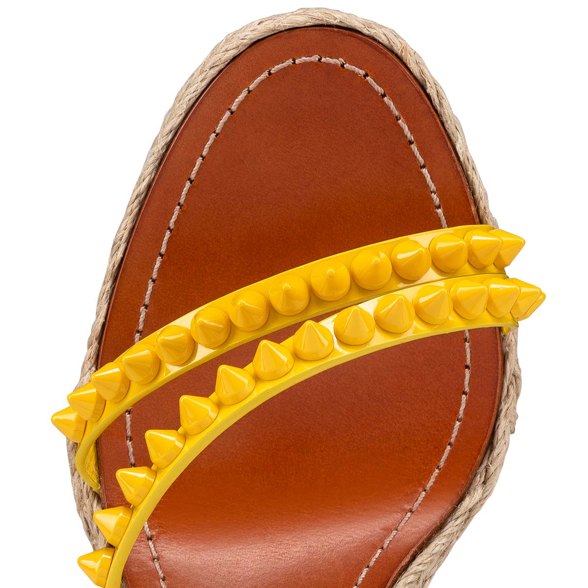 Yellow Women's Christian Louboutin Mafaldina Zeppa Espadrilles | OoU9zN7o