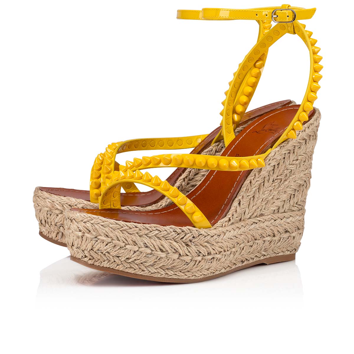 Yellow Women\'s Christian Louboutin Mafaldina Zeppa Espadrilles | OoU9zN7o